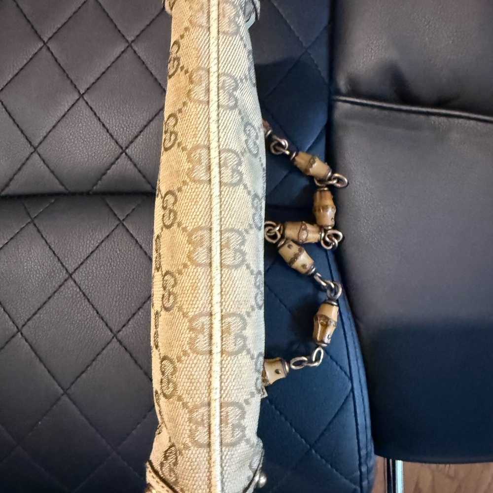 Authentic vintage Gucci white/tan GG bamboo chain handle. - Picture 11 of 13